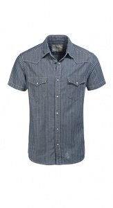 Leichtes Streifen Jeanshemd