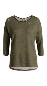 Leichtes Sweatshirt mit Lederoptik