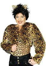 Leo-Bolero aus Plüsch braun-schwarz