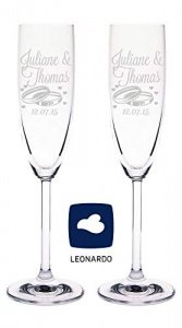 Leonardo Sektgläser mit Gravur