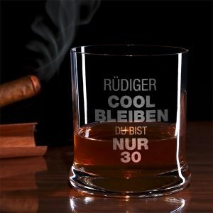 Leonardo Wiskyglas Motiv cool bleiben