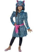 Leoparden Kinderkostüm Mädchen türkis-pi