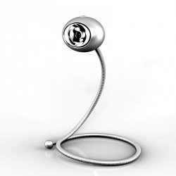 Leselampe Twisted silber Multifunktions-