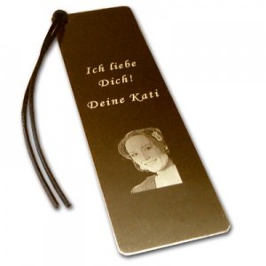 Lesezeichen mit Gravur