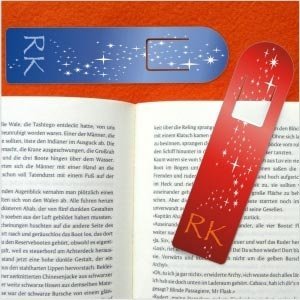 Lesezeichenset mit Sternmotiv und Initia