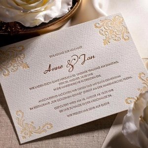 Letterpress Hochzeitseinladung Chateau I