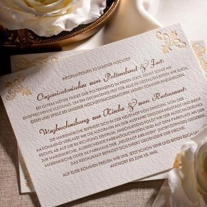 Letterpress Hochzeitseinladung Chateau -