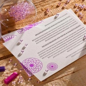 Letterpress Hochzeitseinladung Circles -