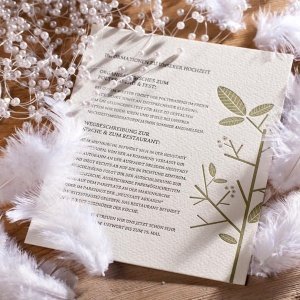 Letterpress Hochzeitseinladung Rosalie -
