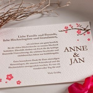 Letterpress Save the-Date/Dankeskarte Bl