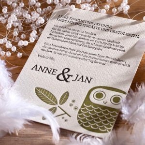 Letterpress Save the-Date/Dankeskarte Ro