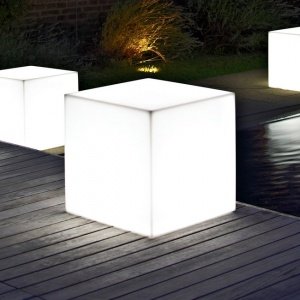 Leucht-Sitzwürfel (H 40 x B 40 x T 40 cm
