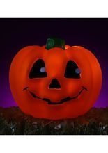 Leuchtender Kürbis Halloween Deko orange