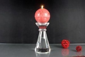 Leuchter klar für Kugelkerzen 14cm