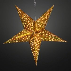 Leuchtstern, hängend, gold 60 cm