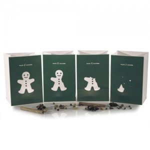 LICHTTÜTE x4  AdventKRANZ GRÜN Pfefferku