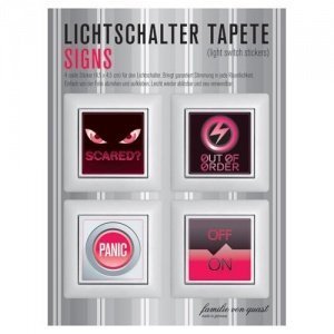_ LIGHT SPOT Lichtschalter-Tapete SIGNS