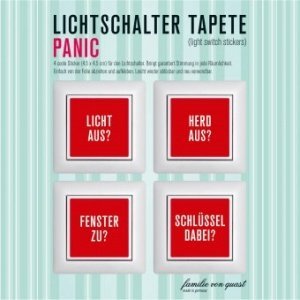 Lichtschalter-Tapete Panic