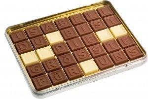 Liebes-ABC aus Schokolade