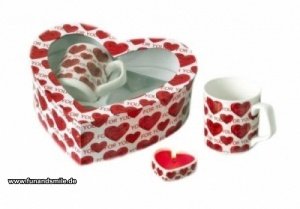 Liebesgeschenk Kaffeebecher und Kerze