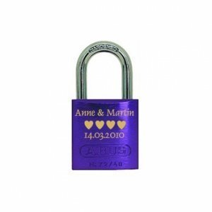 Liebesschloss ABUS 72/40 Aluminium Lila 