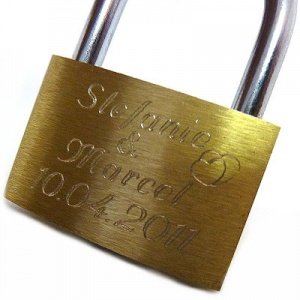 Liebesschloss Messing