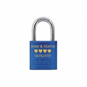 Liebesschloss mit Gravur ABUS 72/40 Blau