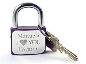 Liebesschloss von ABUS in 6 verschiedene