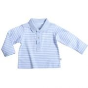 Liegelind - Langarm-Ringel-Poloshirt hel