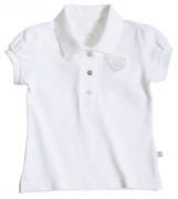 Liegelind - Mädchen-Poloshirt weiß, kbA