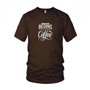 Life begins after Coffee - Herren T-Shirt