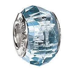 Light Blue Faceted Bead, L