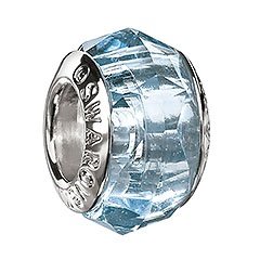 Light Blue Faceted Bead, S