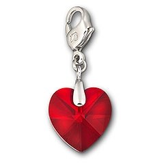 Light Siam Heart Charm