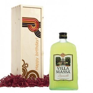 Likör mit Text - Limoncello Villa Massa