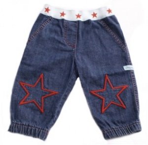 Lilly+Sid Baby Jungen Hose mit Stern-Fli