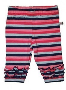 Lilly+Sid Leggings gestreift mit Rüschen