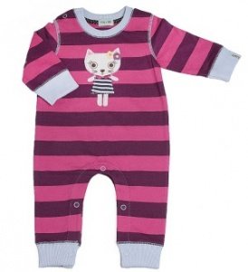 Lilly+Sid Mädchen Langarm Strampler Kätz