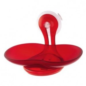 LOOP Seifenschale transp. rot von Koziol