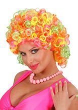 Lockenkopf Perücke, neonfarben