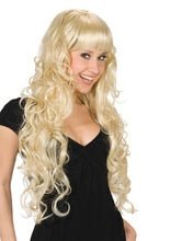 Lockenpracht Perücke mit Pony sehr lang 