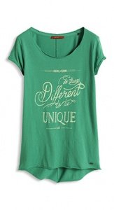 Lockeres Baumwoll-Print-T-Shirt