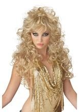 Lockige Perücke blond
