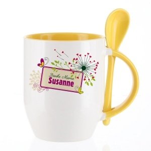 Löffeltasse Danke Mama mit Name