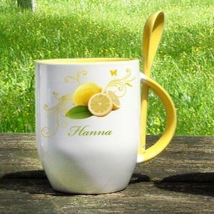 Löffeltasse mit *Zitronenmotiv*