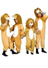Löwe Plüsch-Overall Kinderkostüm braun