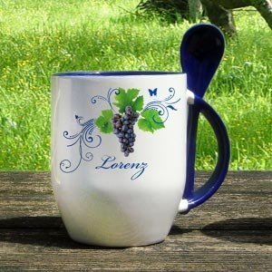 Löffeltasse *Weintraube* mit Namen 