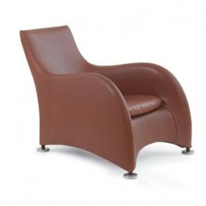 Loge Sessel Lederbezogen von Montis