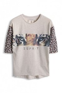 Logo T-Shirt mit Tiger- und Leo-Print