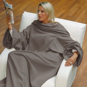 Lounge-Plaid, mit Ärmeln silbergrau